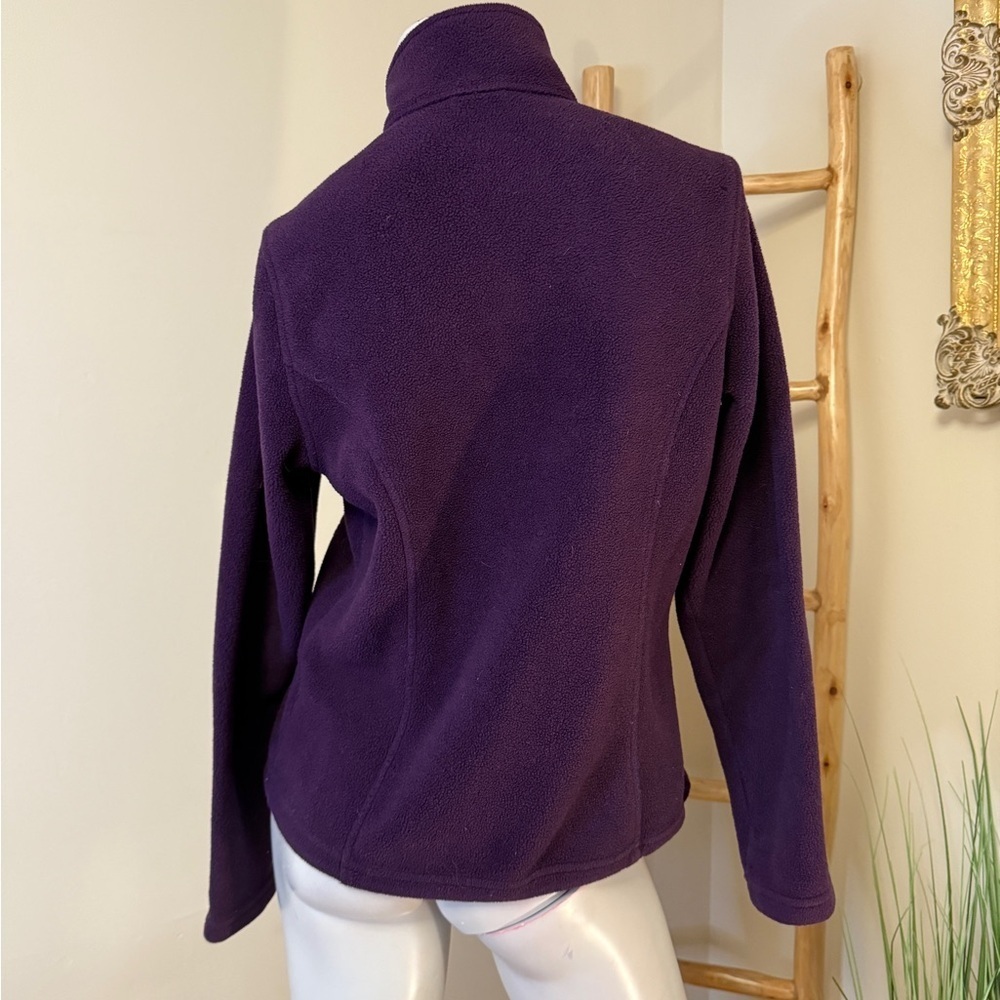 L.L.Bean's Women's Mountain Fleece Coat Purple Size Small Reg Polartec - Picture 5 of 7